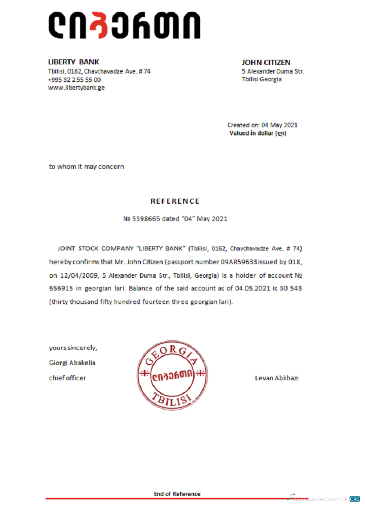 Download Georgia Liberty Bank reference Photoshop template